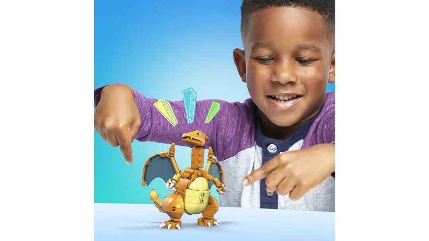 Mega Construx Pokémon Glurak, Bauset, Bausteine, Sammelfigur, 223 Teile