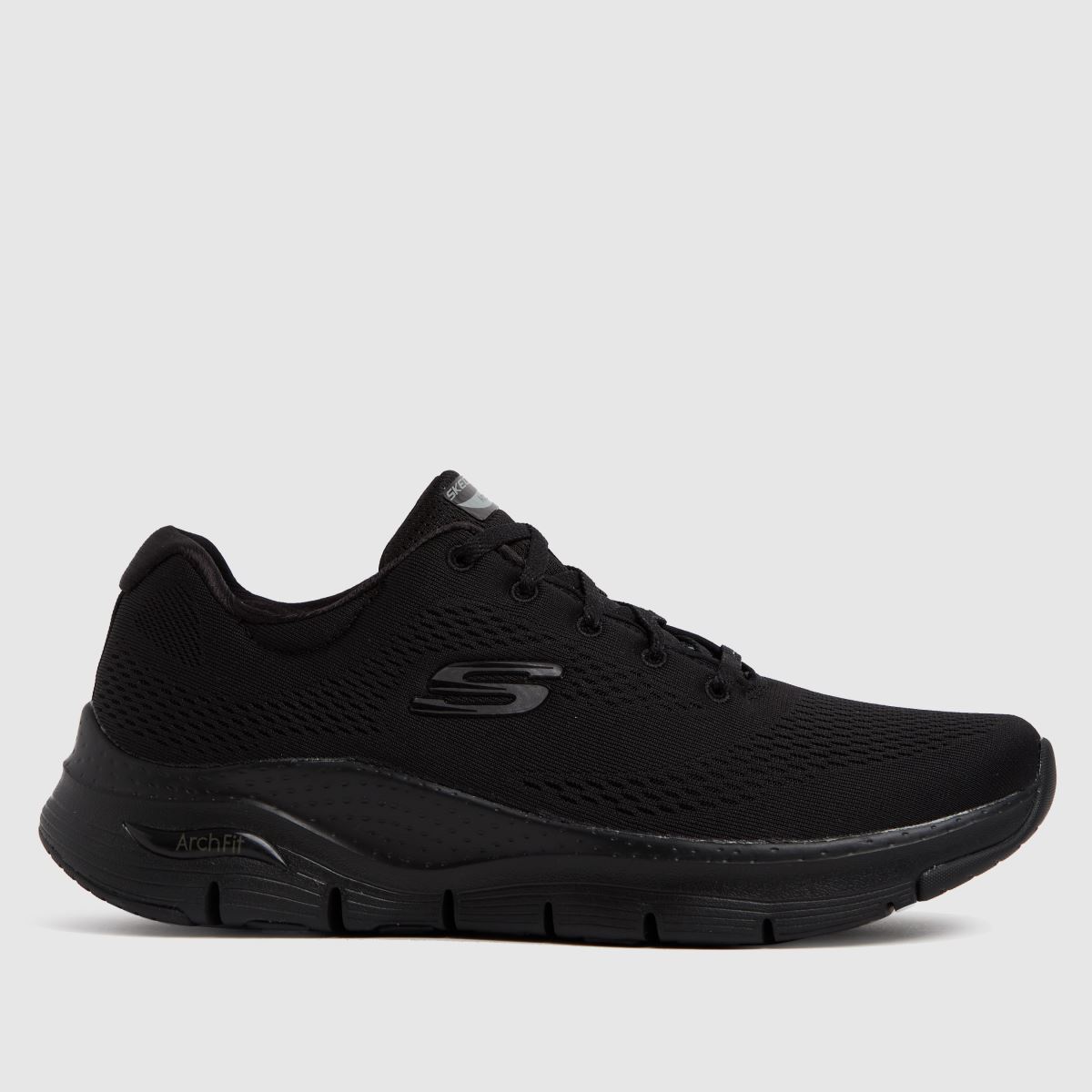 SKECHERS – Svarta sneakers med arch fit och bred passform