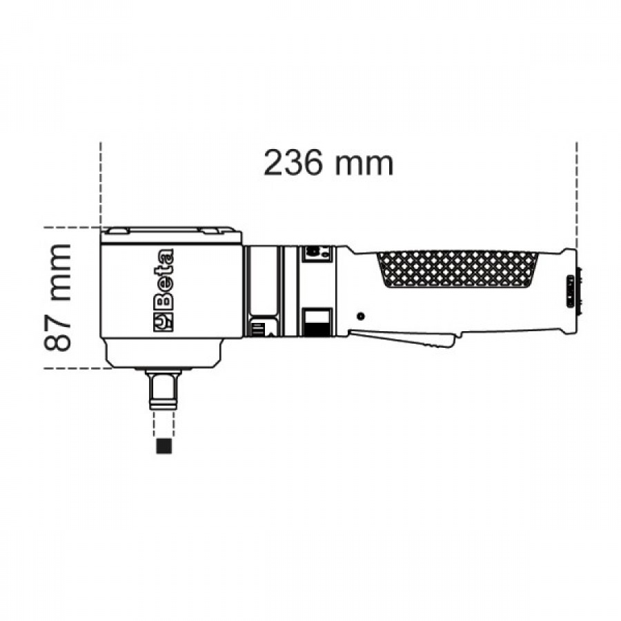 Beta 019270050 Pneumatic Reversible Impact Wrench 1/2