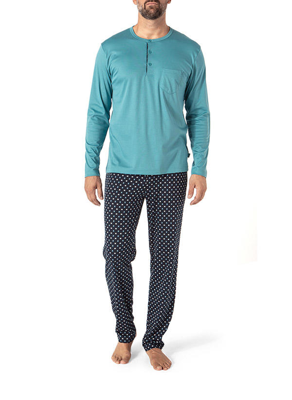 CALIDA, Pyjama, Supima® Baumwoll-Jersey, blau