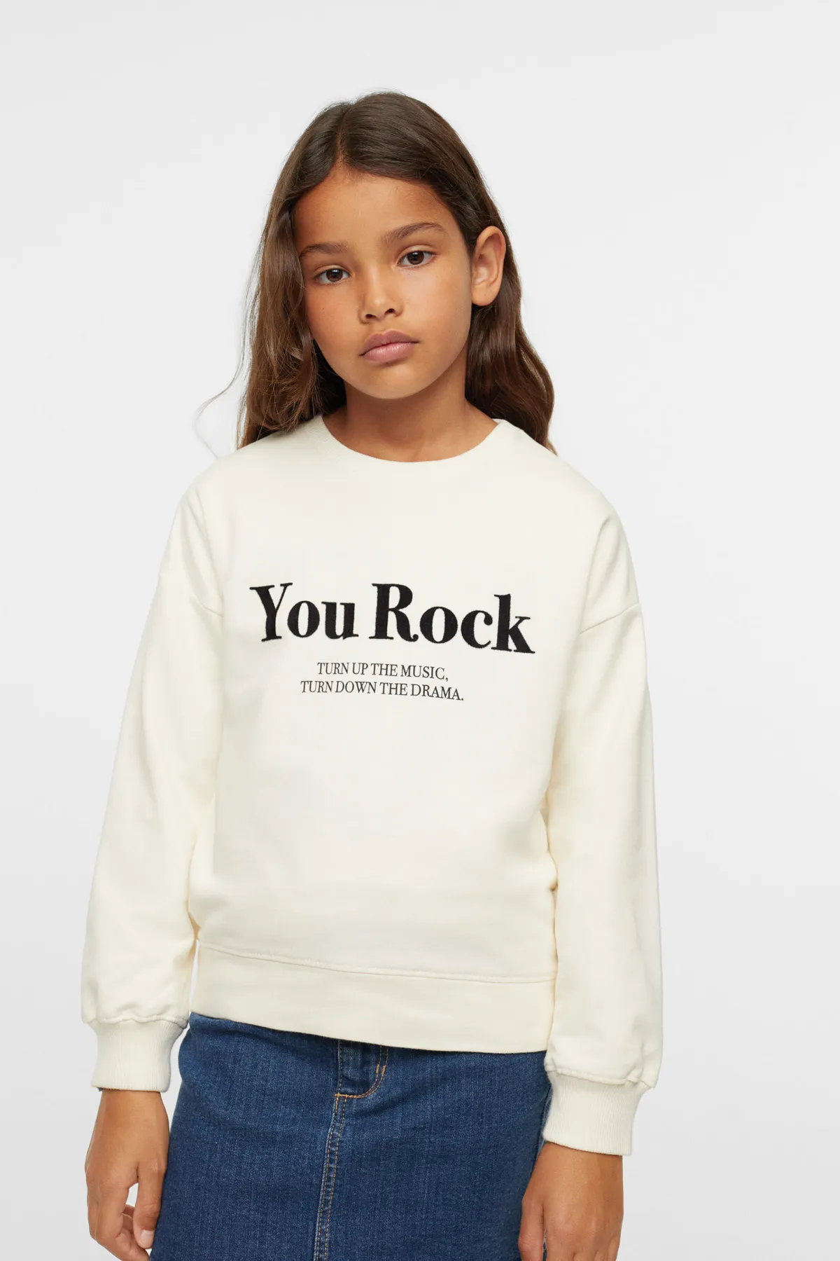 MANGO Kids  Sweatshirt - Weiß - Regular Fit