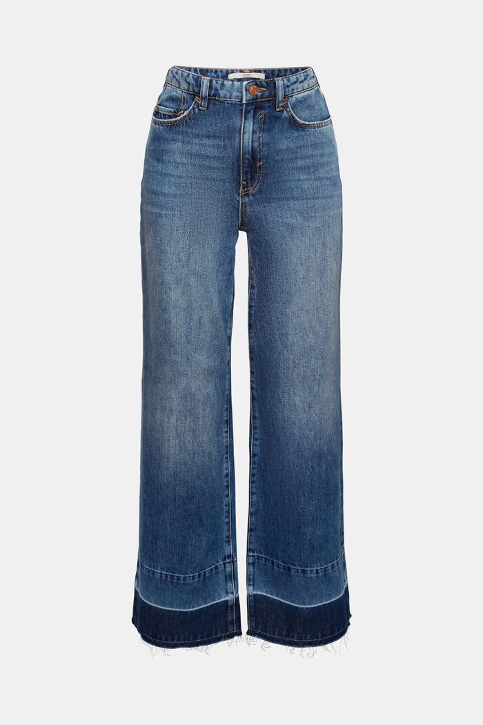 High-Rise-Jeans mit weitem Bein