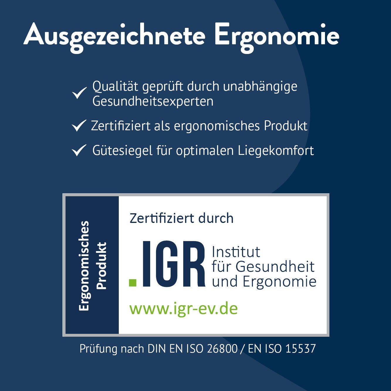 Nackenstützkissen Ergo Vario, casimum, Füllung: Memory Foam, Bezug: Grau, ergonomisches Nackenstützkissen, höhenverstellbar 60x30cm grauer Bezug