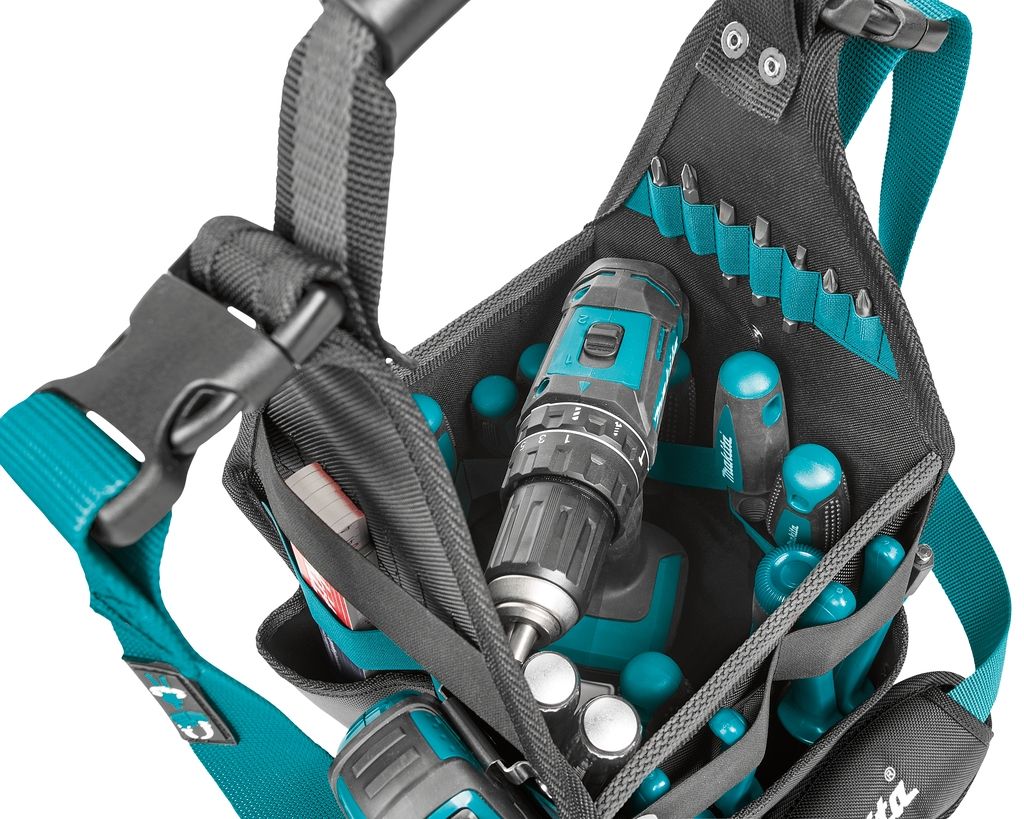 Offene Werkzeugtasche „Makita Accessories E-15453“.