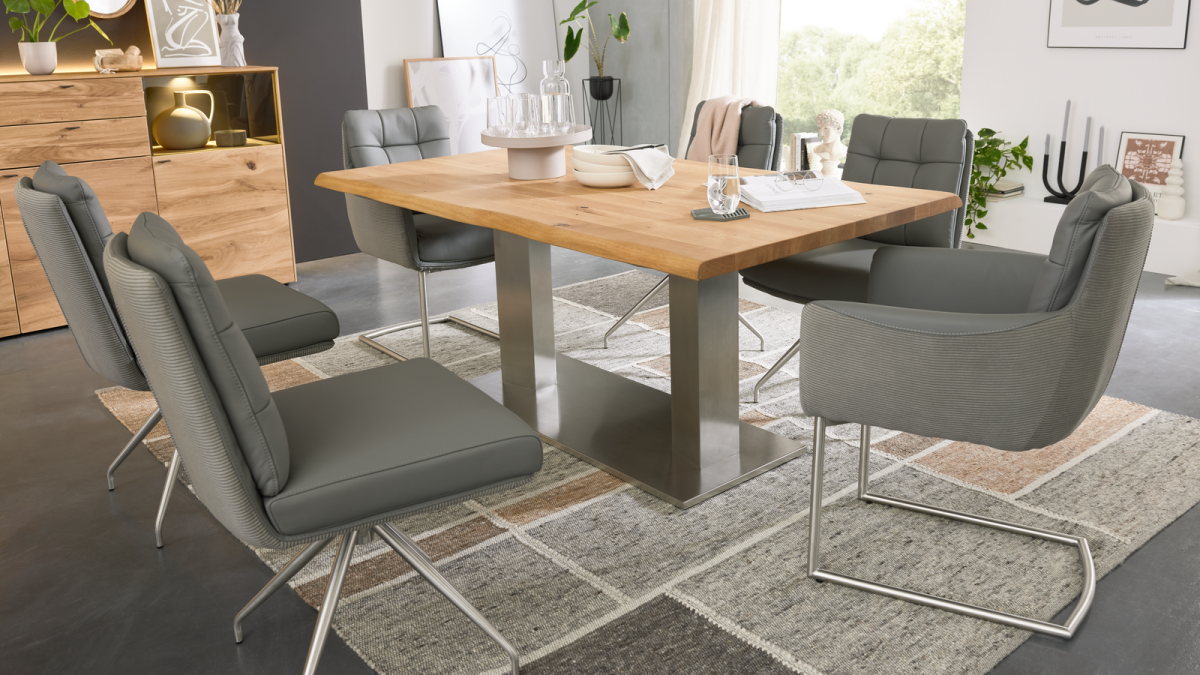 Interliving Säulenesstisch 5116 Eiche massiv