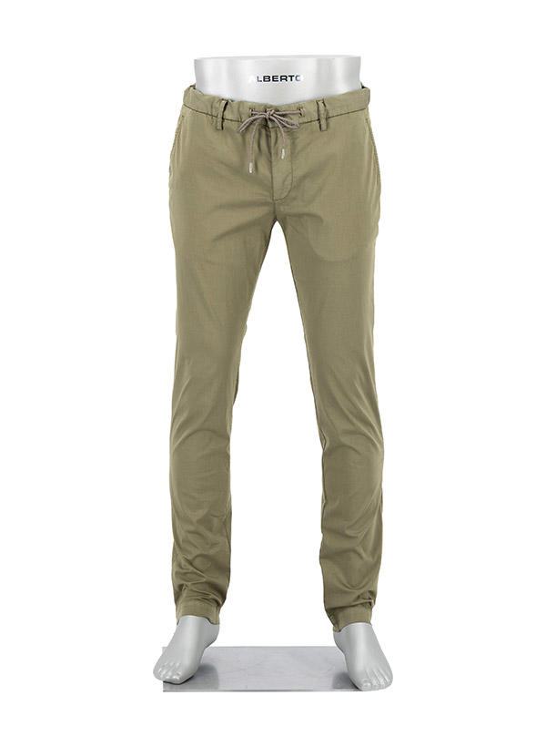 Alberto Golf, Golfhose Jump light, Slim Fit, Baumwolle, militärgrün