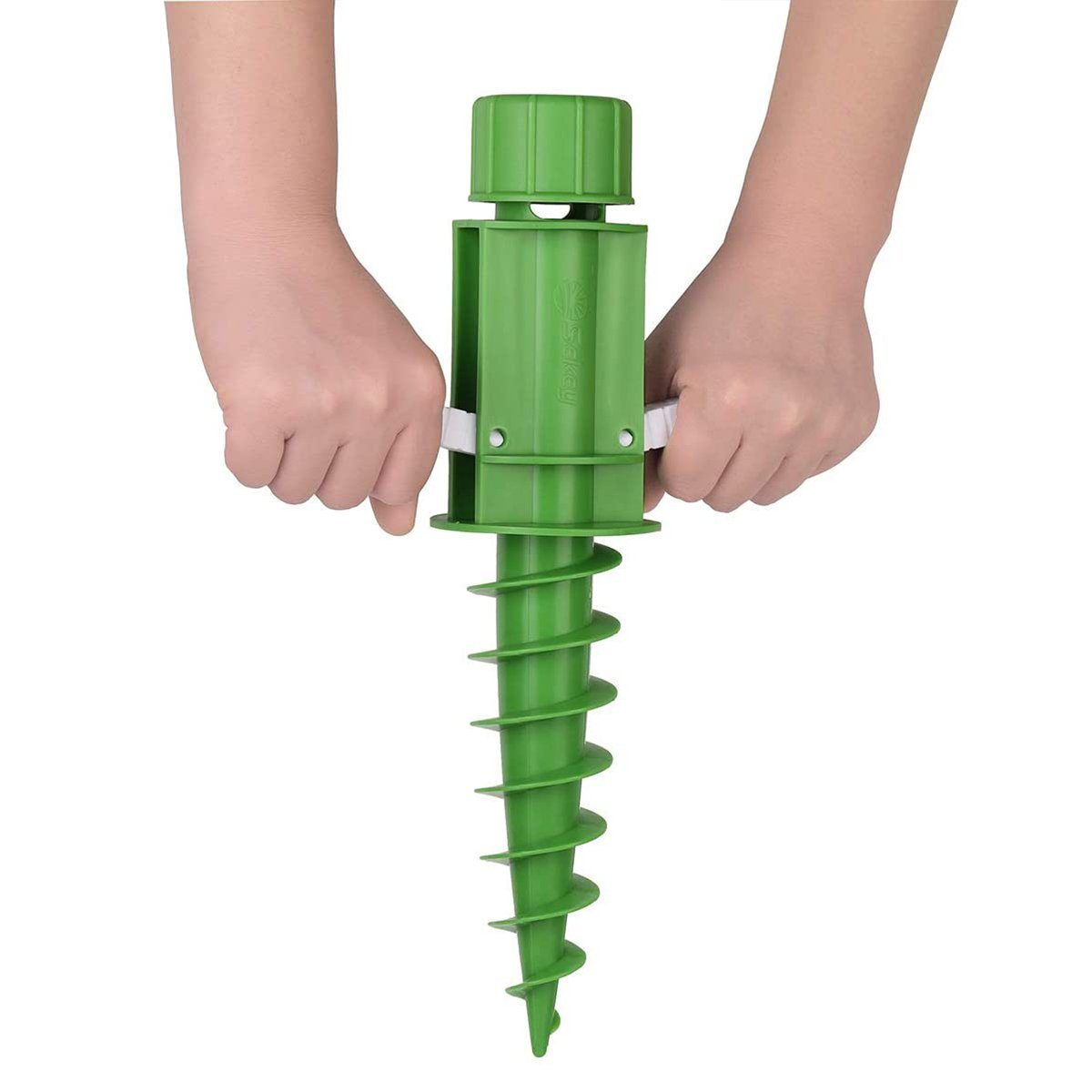 Sekey Bodendübel Sonnenschirmhalter für Sonnenschirm Strand Oder Erde mit Aufhängehaken, für Stöcke bis Ø 32 mm