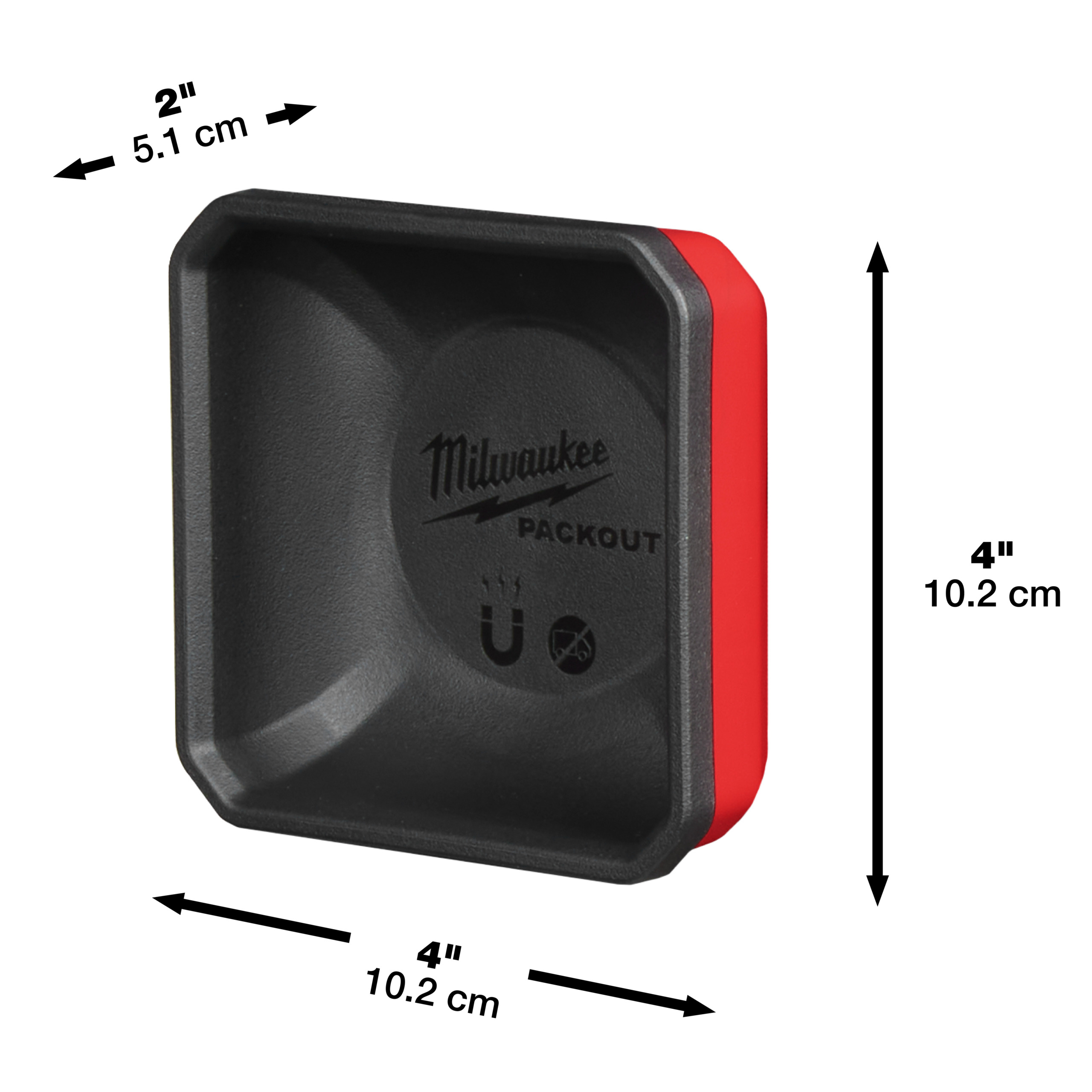 Milwaukee Accessoires 4932493380 PACKOUTâ¢ Magnetische bakjes 10x10 cm
