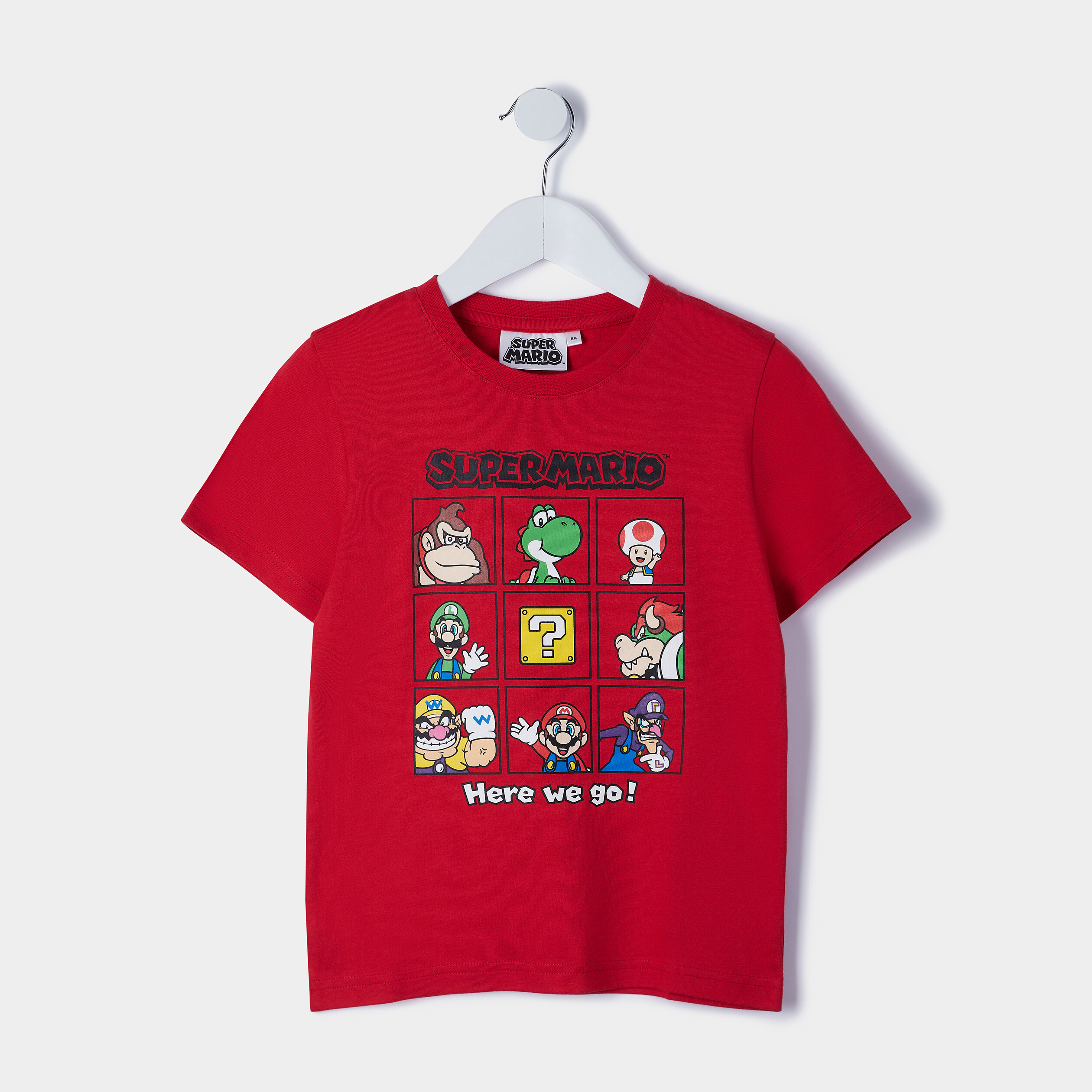 T-shirt manches courtes Super Mario rouge garçon | La Halle