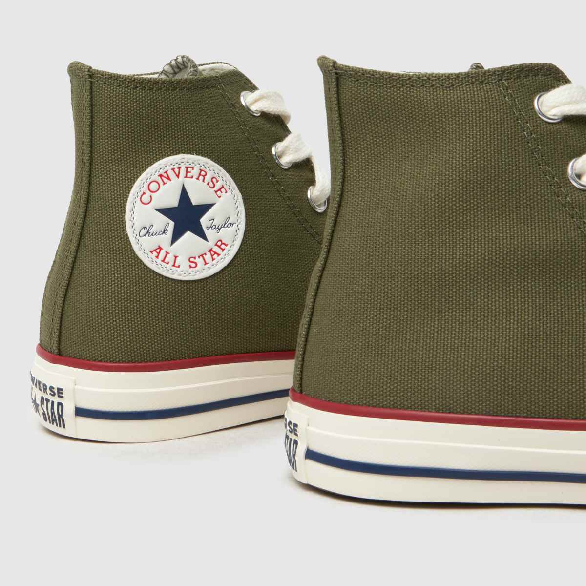 Converse – All Star – Mörkgröna höga sneakers