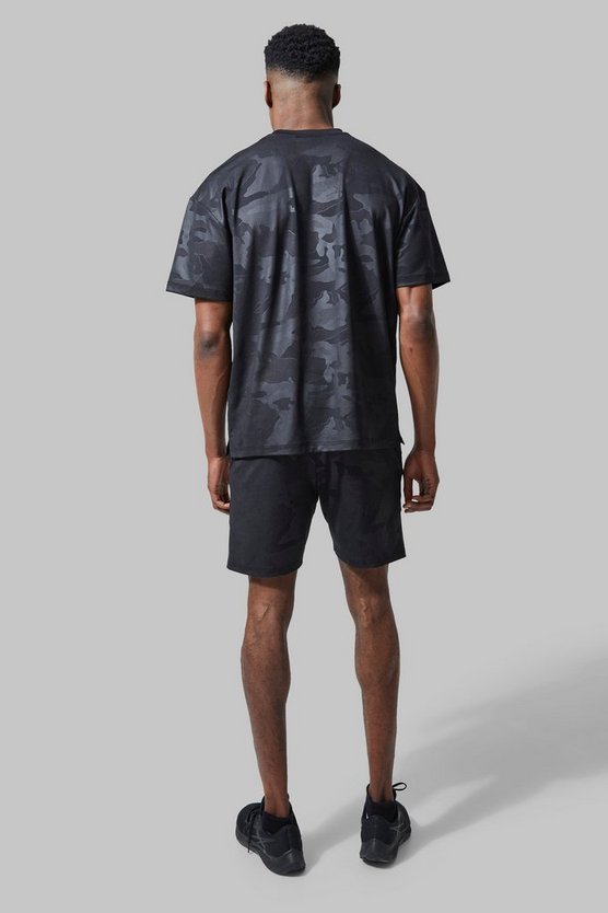 Man Active Camouflage Oversize Performance T-Shirt