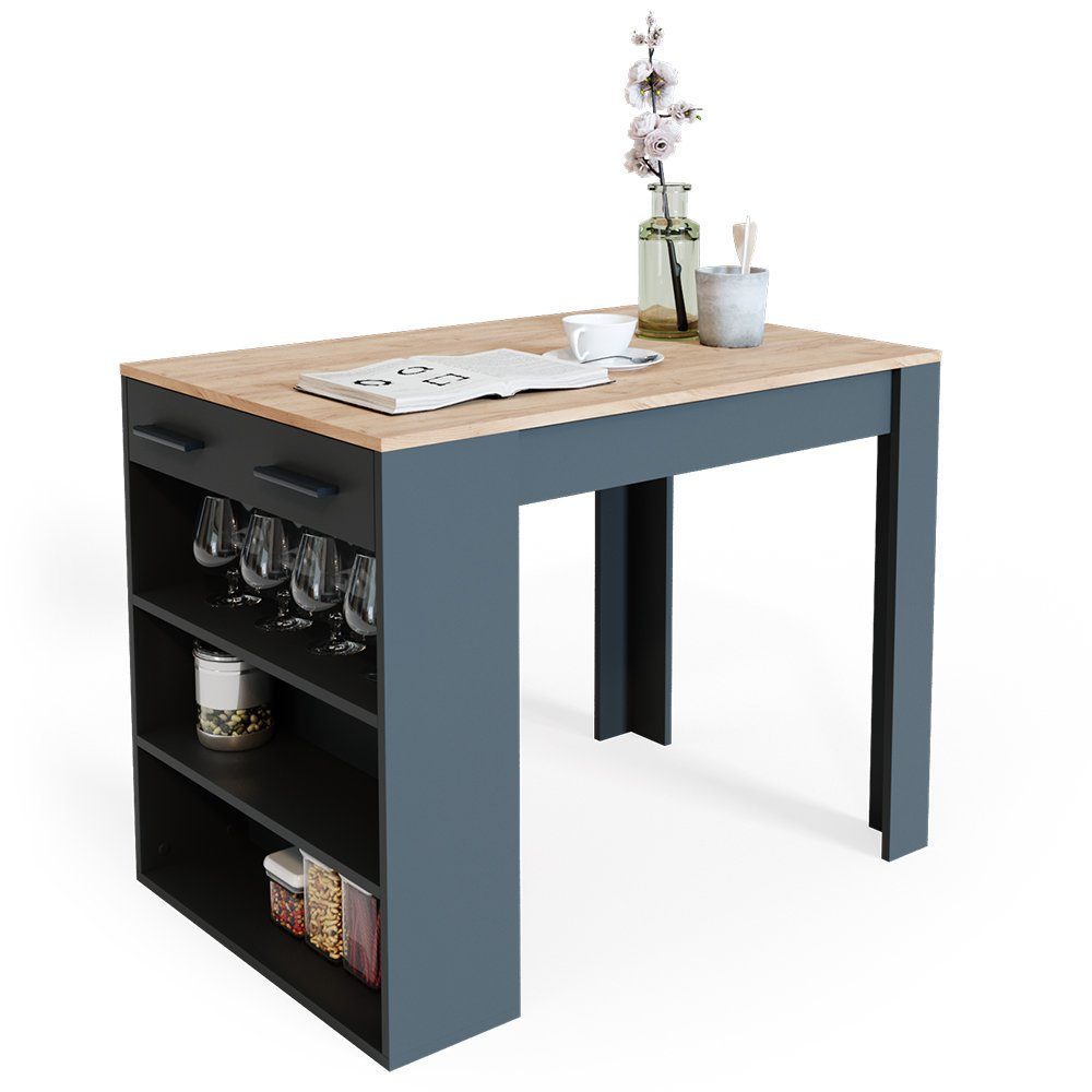 Vicco Bartisch Bartresen Stehtisch REPOSE Goldkraft Anthrazit