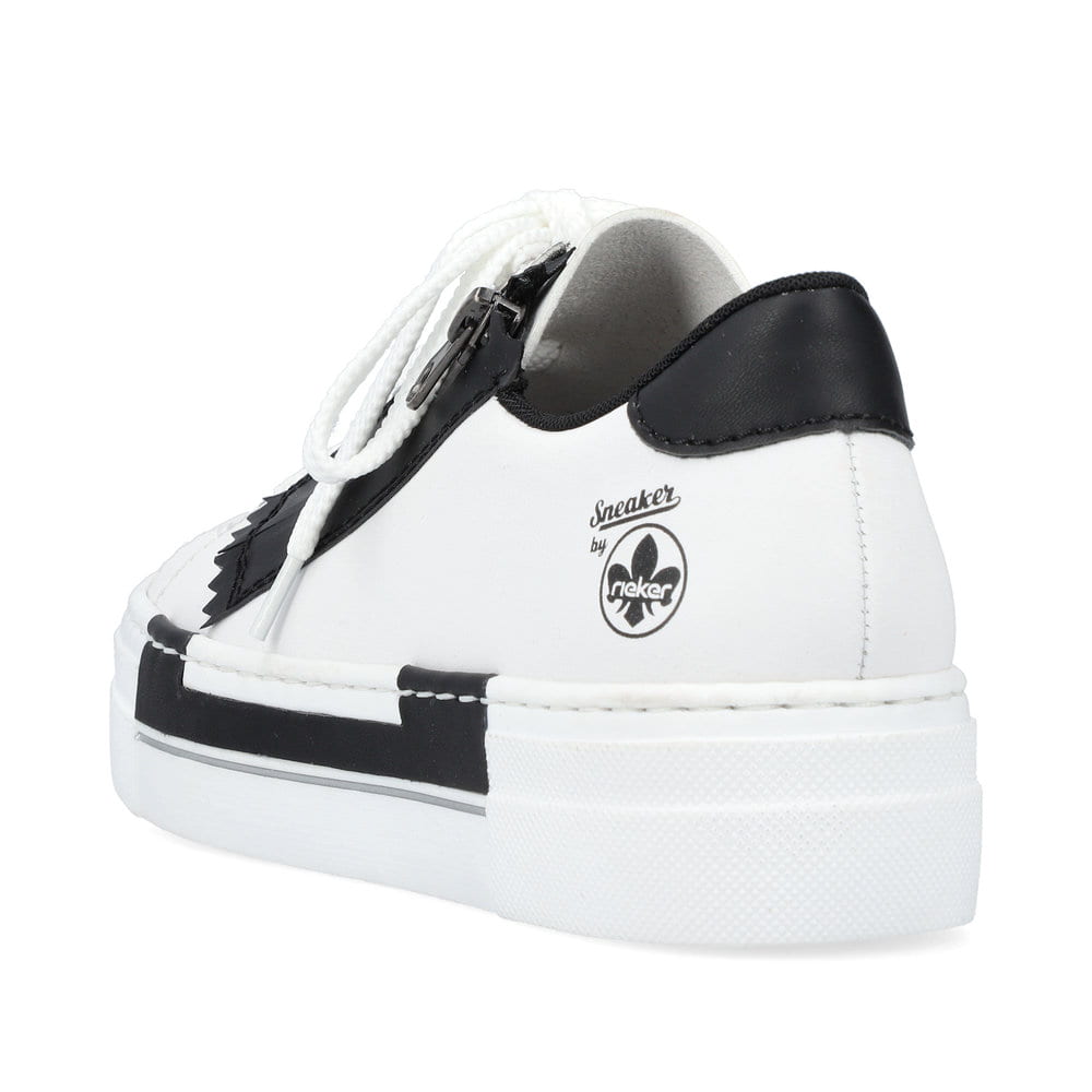 Rieker Damen Sneaker Low lilienweiß-nachtschwarz