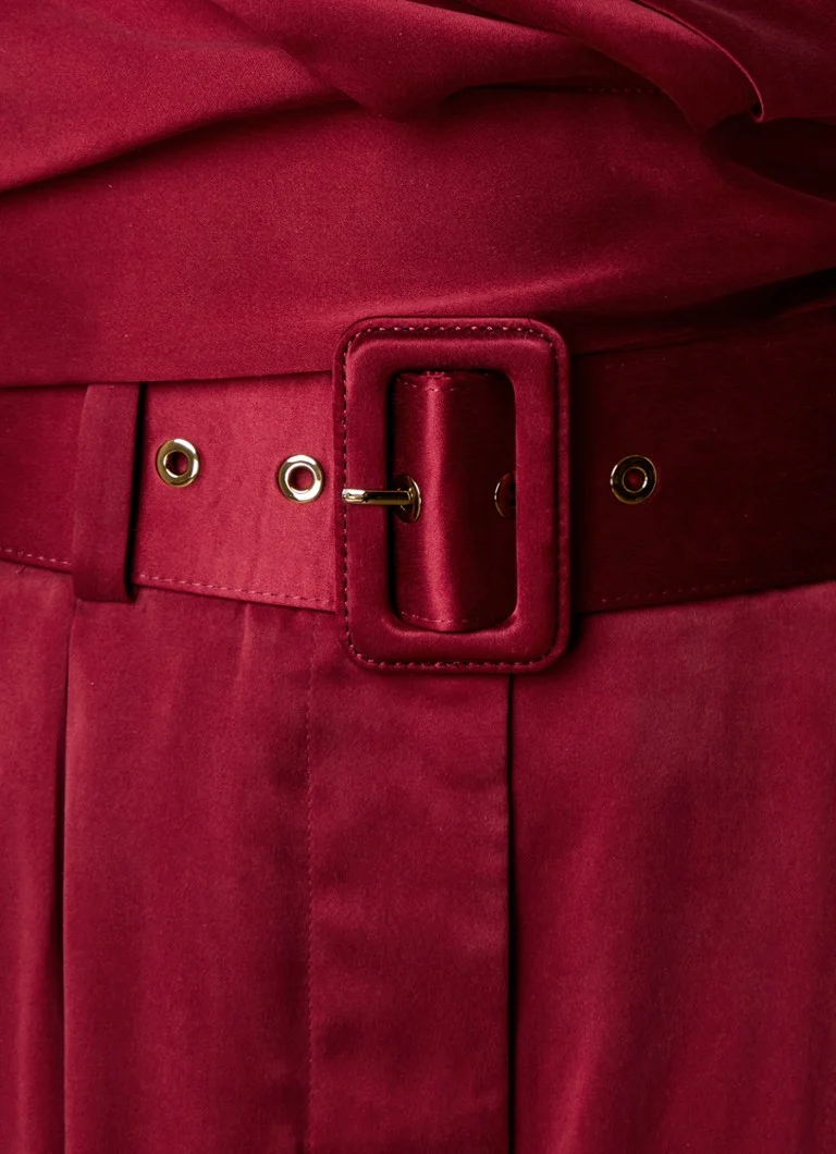 Pantaloni palazzo in seta a vita alta e gamba larga Zimmermann con cintura