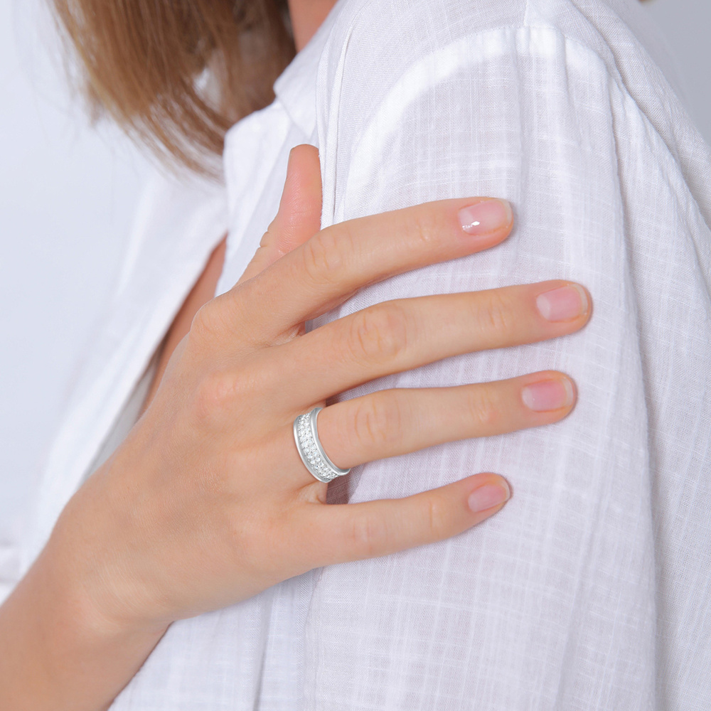 Elli PREMIUM Elli PREMIUM Bague Bague pour femme - Élégante et scintillante avec cristaux en a Bague