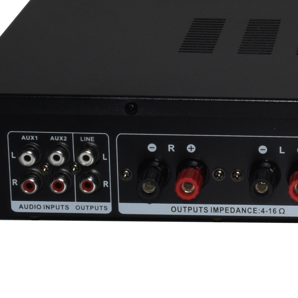 WJG Industrievertretung Verstärker (Hifi Verstärker FM Radio Tuner USB SD MP3 AUX Bluetooth Fernbedienung)