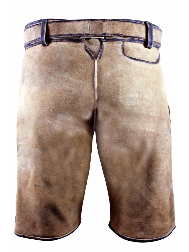 Edelnice Kurze Wildbock Lederhose Toni in hellbraun günstig kaufen