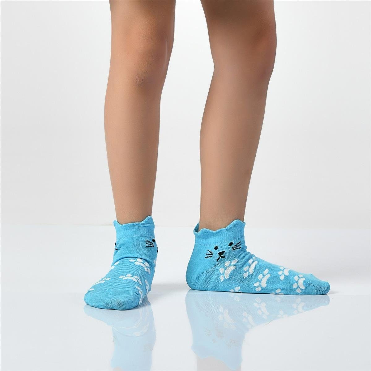LOREZA Kurzsocken 12 Paar Mädchen Socken Sneakersocken Kindersocken 21-36 (Paar, 12-Paar) 12-Paar