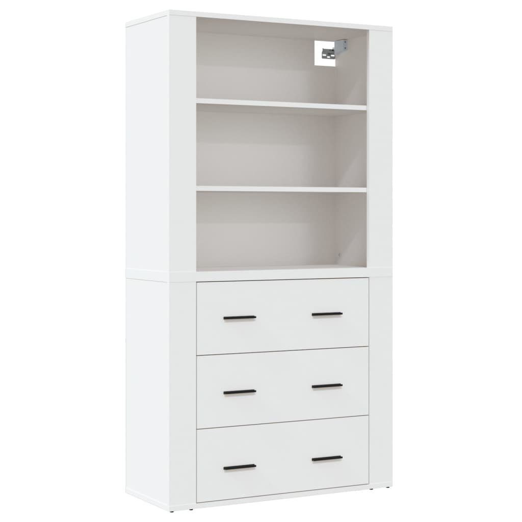 vidaXL Sideboard Highboard Weiß Holzwerkstoff (1 St)