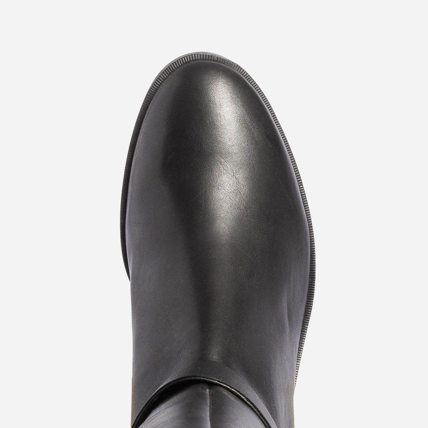Botte ERAM FLEX noire en cuir bi matière