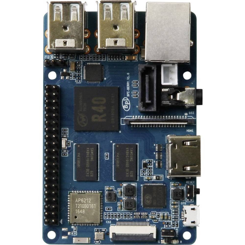 Banana PI M2 Berry, Sata, GB-LAN, 4x1.2GHZ Barebone-PC