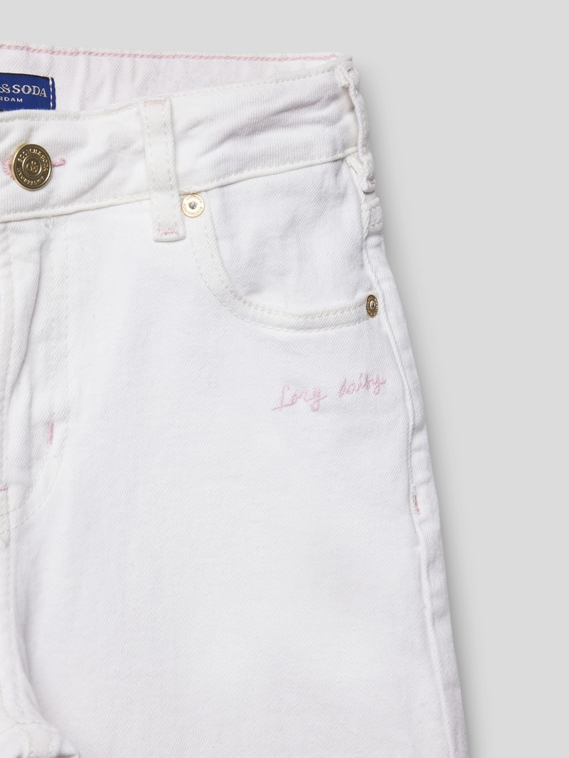 Wide Fit Jeans in 5-Pocket-Design Modell 'The Wave' in weiß