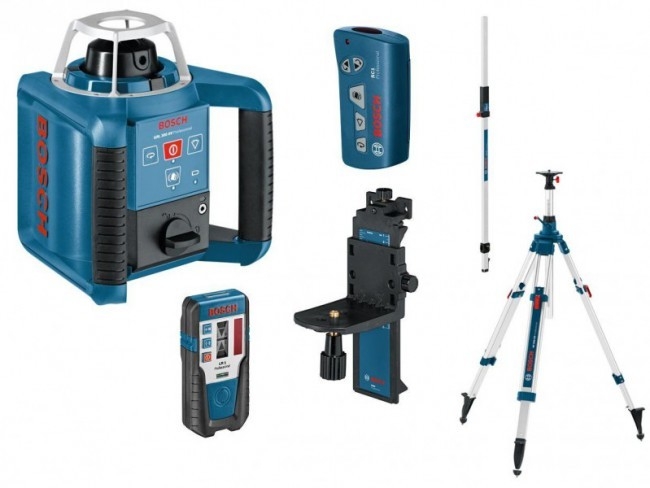 Set laser rotativ Bosch Blue 061599403Y GRL300HV + trepied BT300HD + riglă GR240