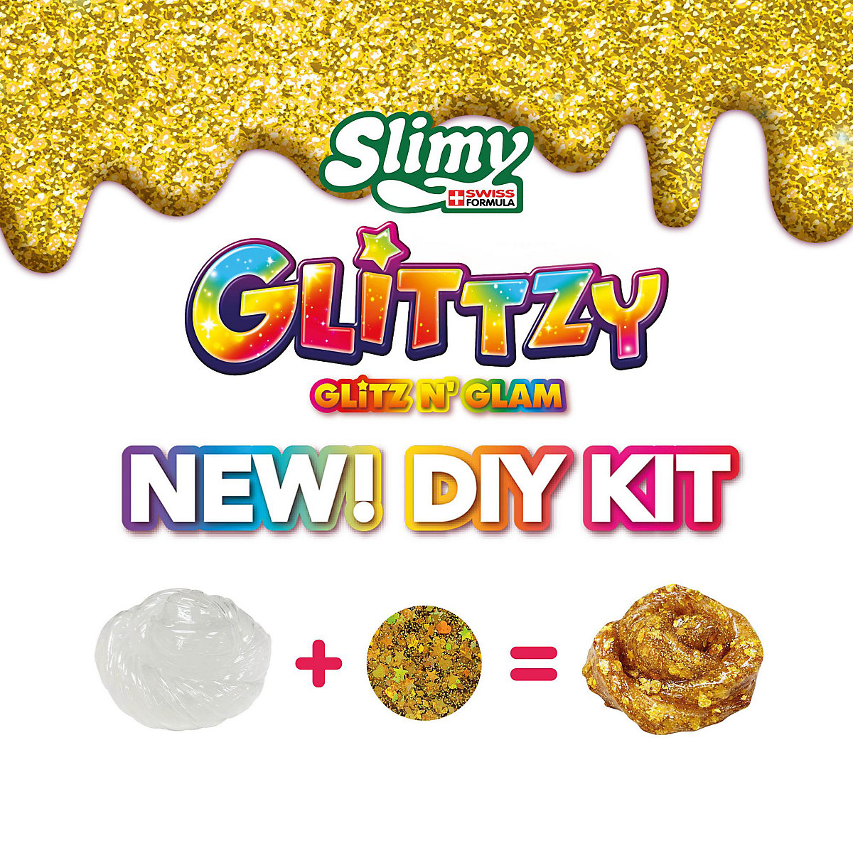 SLIMY® Glittzy DIY - Original Slimy Slime Spielmasse für Kinder, der glitzerndste Schleim aller Zeiten zum Selbermischen