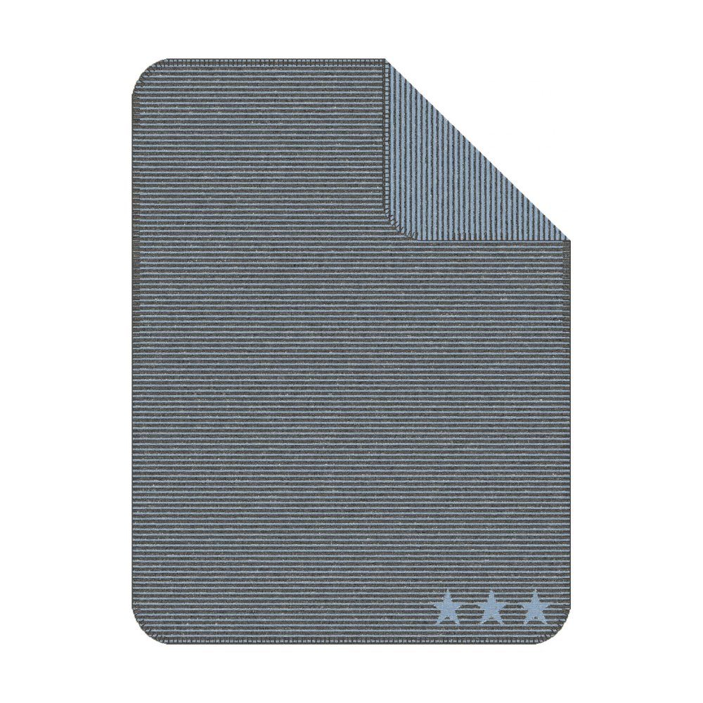 Babydecke Lelu anthrazit/hellblau