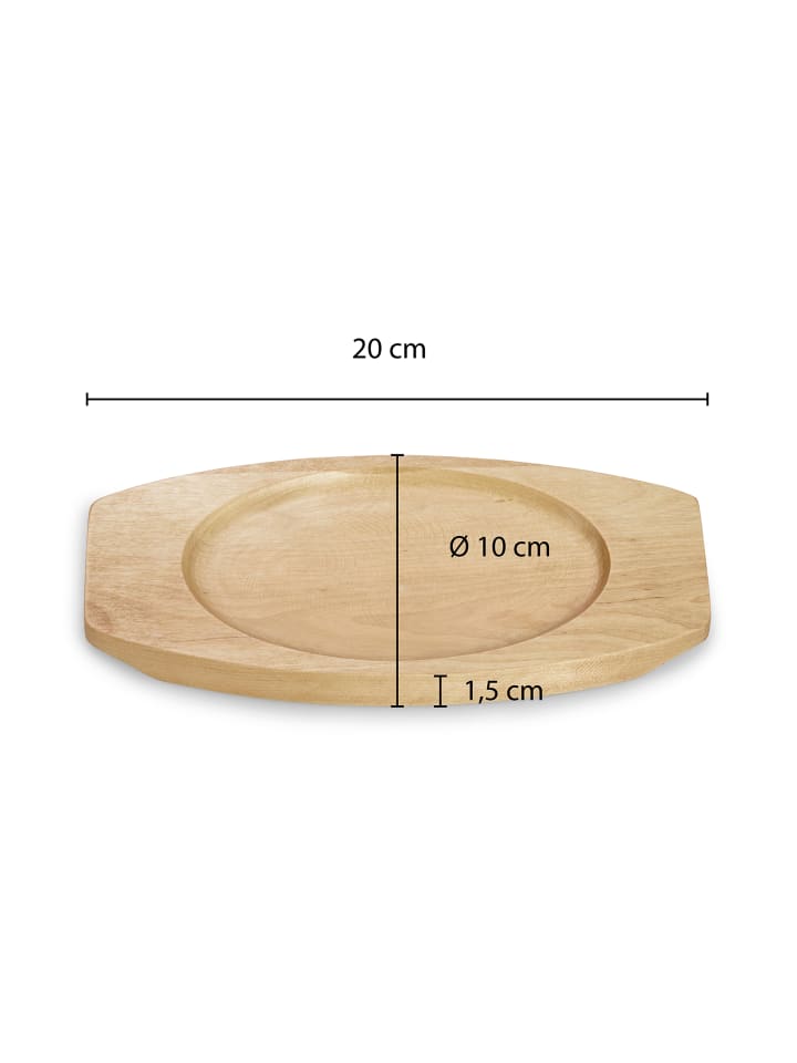 Echtwerk 2 tlg. Set Gusseisen Auflaufform mit Servierbrett in Schwarz günstig kaufen onesize