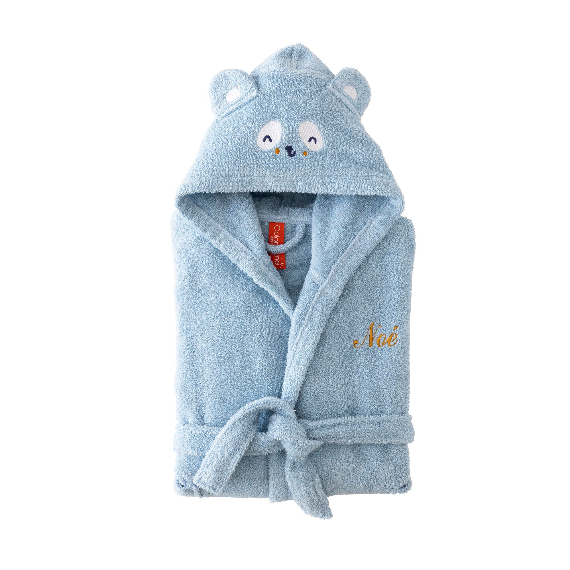 Peignoir de bain enfant personnalisable panda à capuche