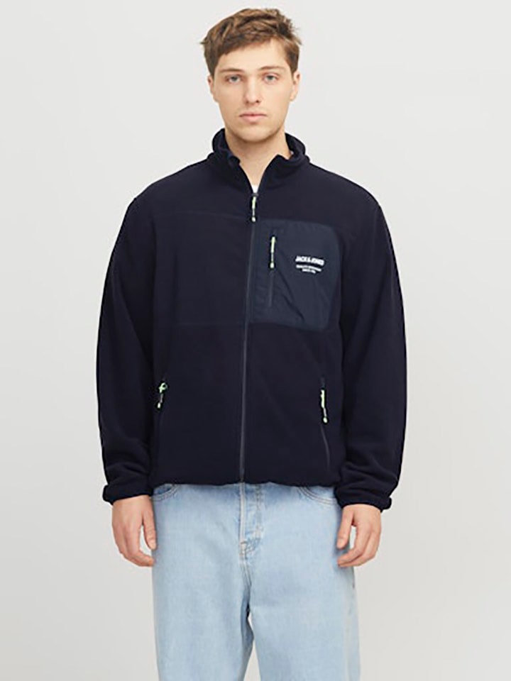 Jack & Jones Fleecejacke in Dunkelblau günstig kaufen