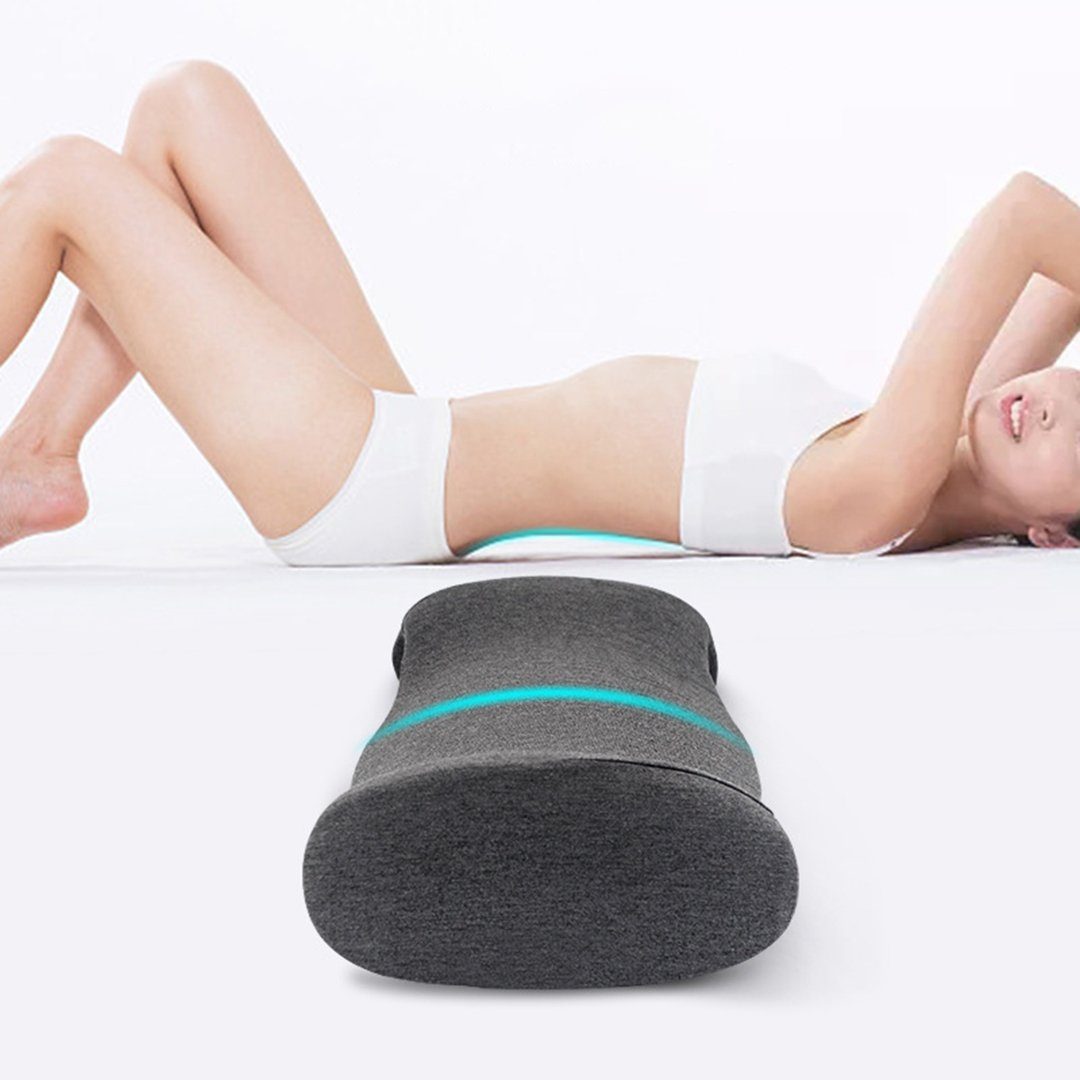 SCOHOME Stützkissen Lendenkissen Orthopädisches Lendenkissen aus Memory-Schaum, zur Linderung von Schmerzen im unteren Rücken, 1-tlg., ergonomisches Design, für Lendenwirbelbett, Sofa, Stuhl, Auto und Bürostuhl
