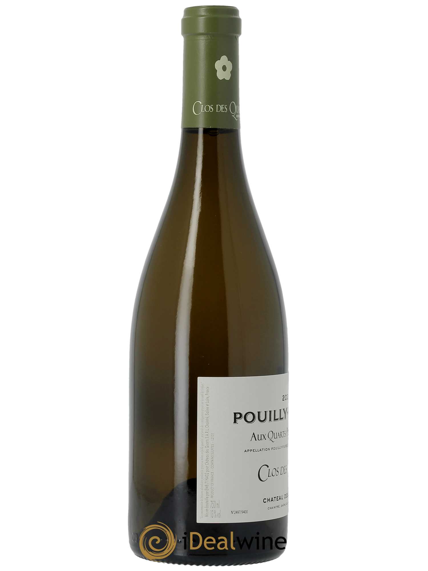 Pouilly-Fuissé 1er Cru Aux Quarts Clos des Quarts Monopole Château des Quarts  2021 - Lot de 1 Bouteille