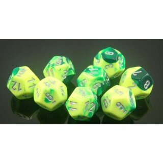 Green-Yellow with Silver 10xW10 (Gemini)