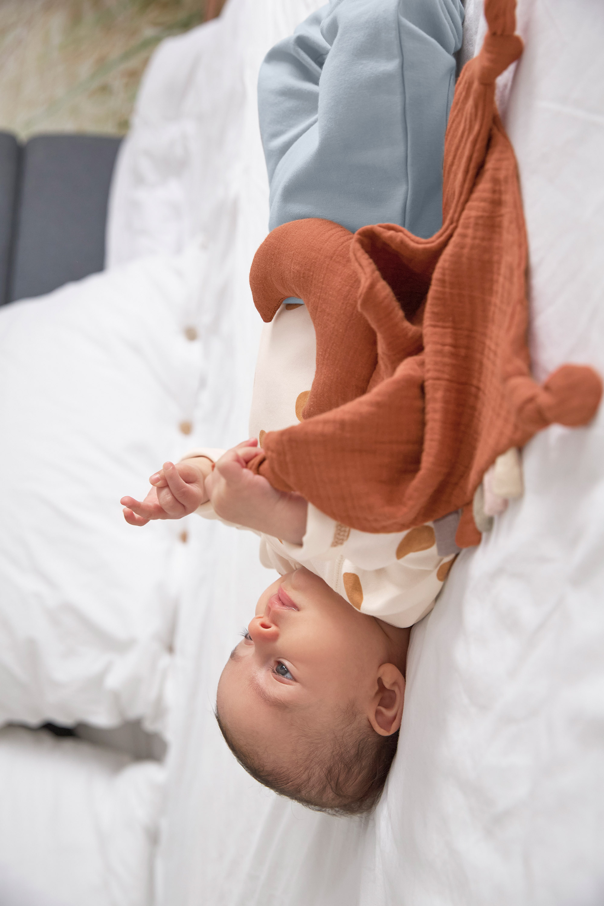 Baby Body kurzarm - Bio Baumwolle, Punkte, Weiß