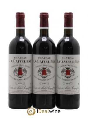Château la Gaffelière 1er Grand Cru Classé B  2002 - Lot de 3 Bouteilles