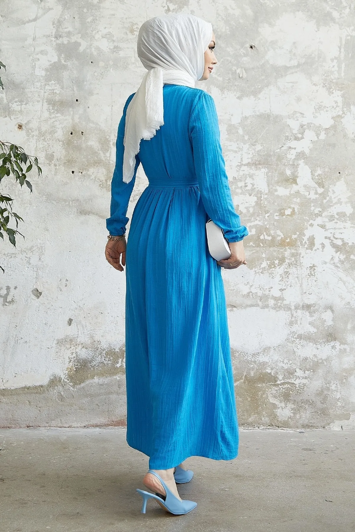 InStyle  Lemina-Kleid mit Gürtel – Blau
