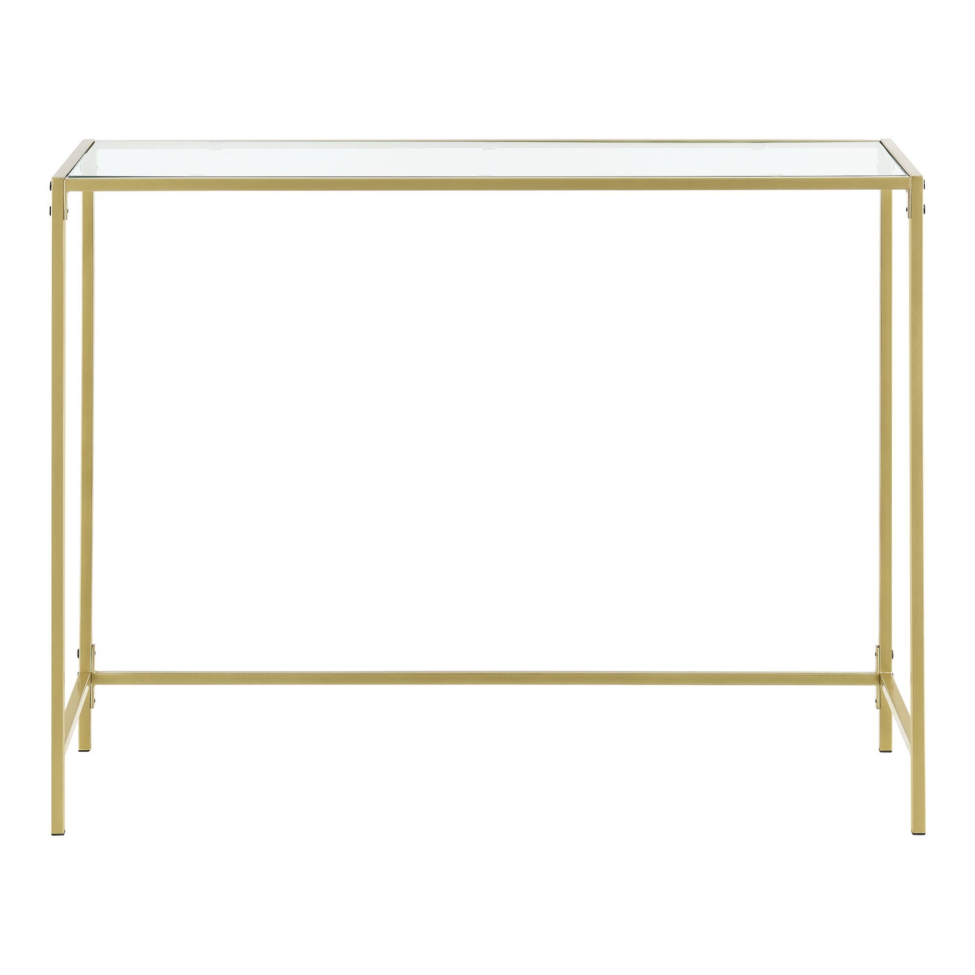 en.casa Konsolentisch, Alajärvi Flurtisch Beistelltisch Wandtisch 100x35x80cm Gold