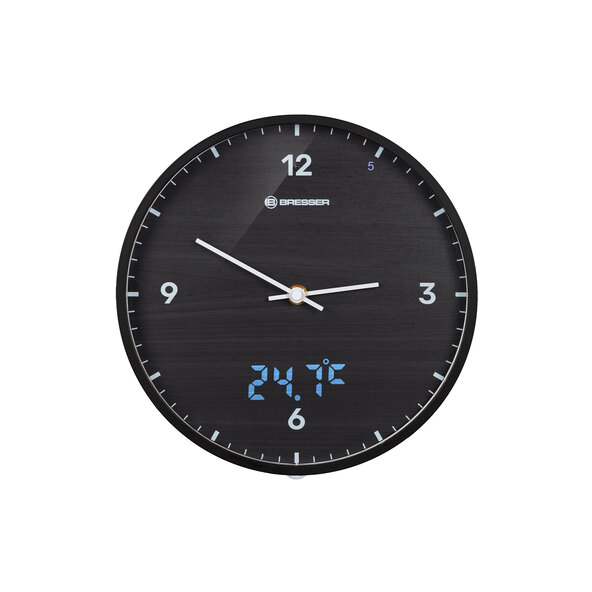 Wanduhr MyTime LEDsec, schwarz