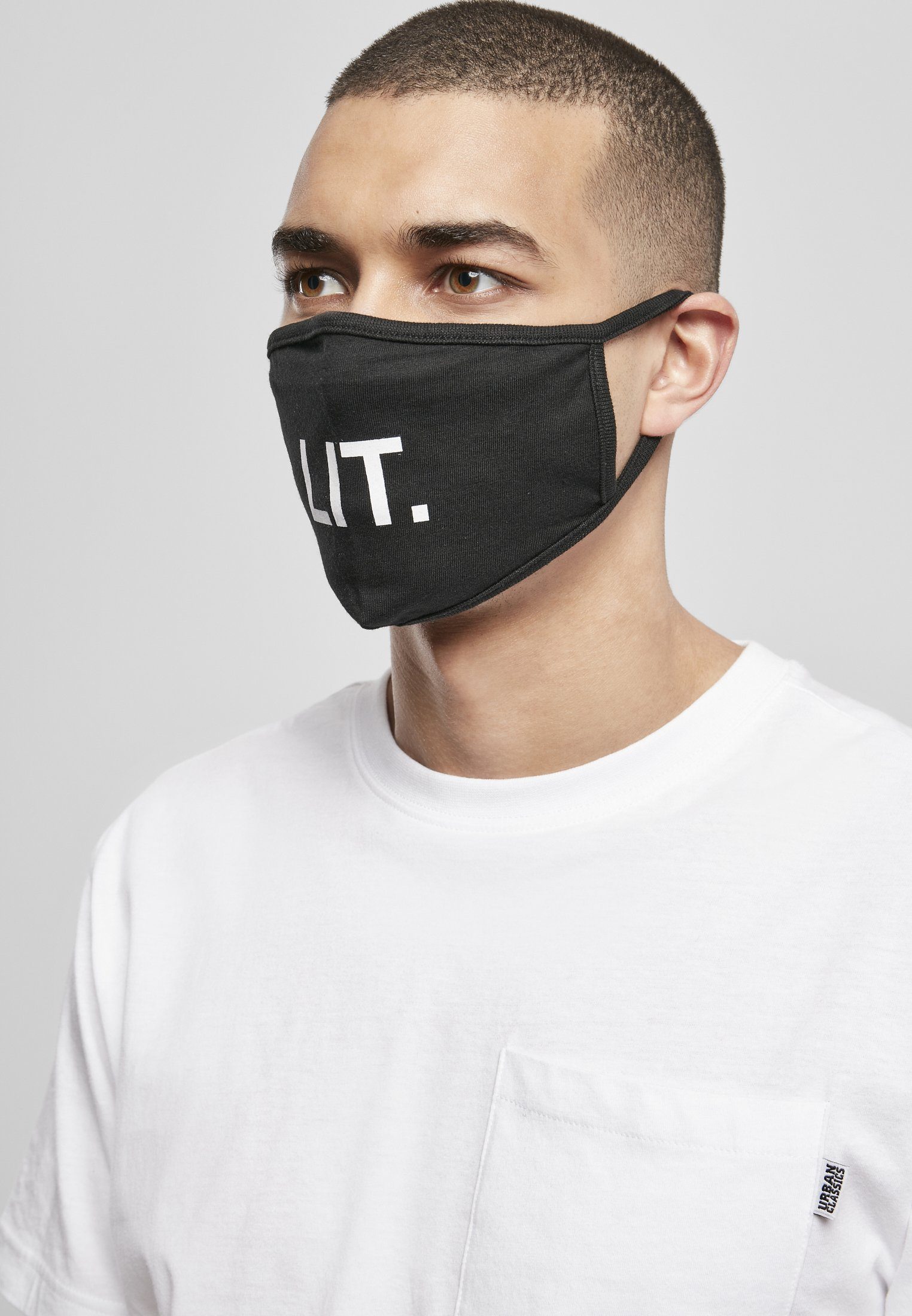 MisterTee Mund-Nasen-Maske Accessoires LIT Cotton Face Mask 2-Pack