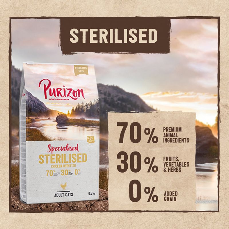 Purizon Sterilised Adult Huhn & Fisch - getreidefrei | bitiba %