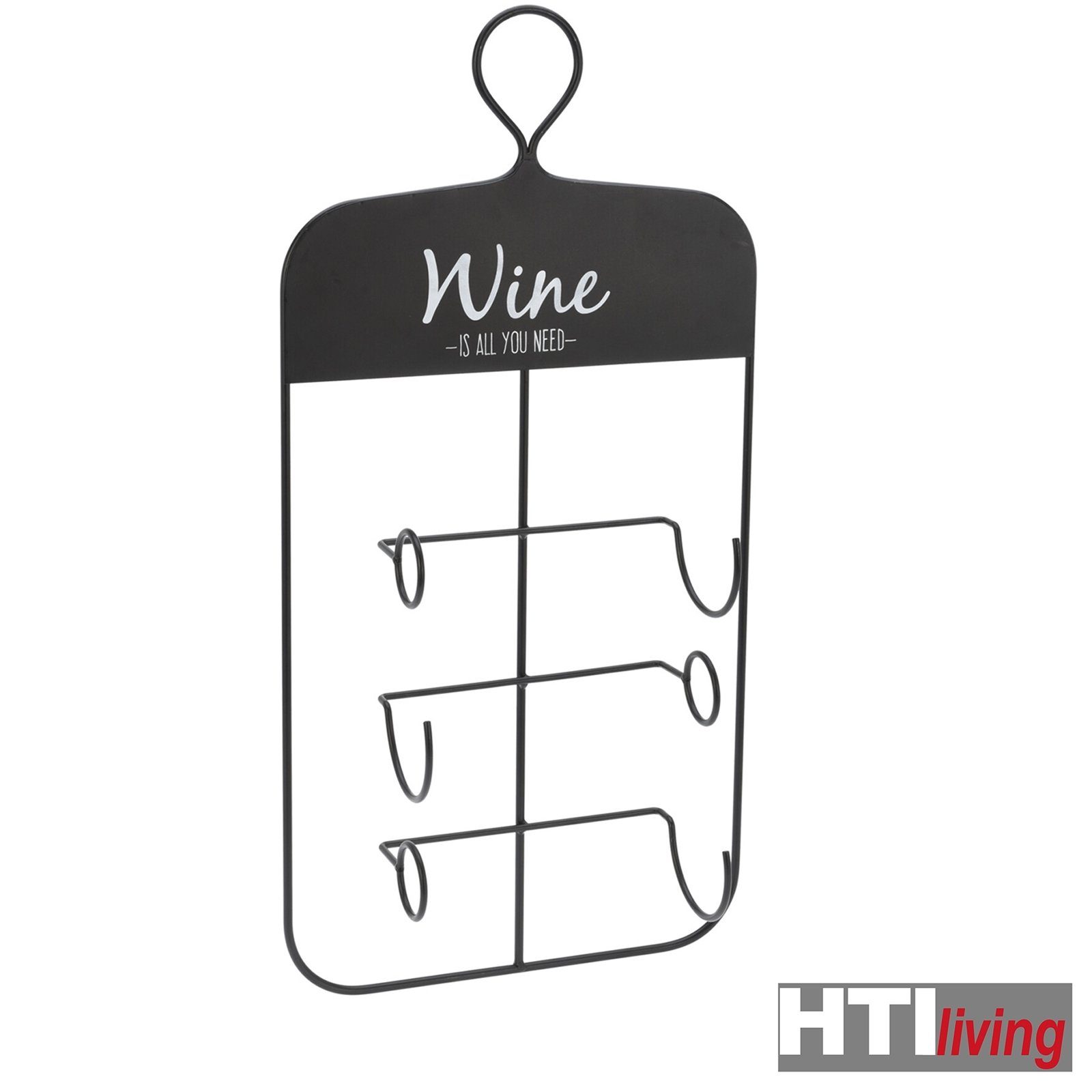 HTI-Living Weinregal Weinflaschen-Hängeregal Metall, Flaschenregal