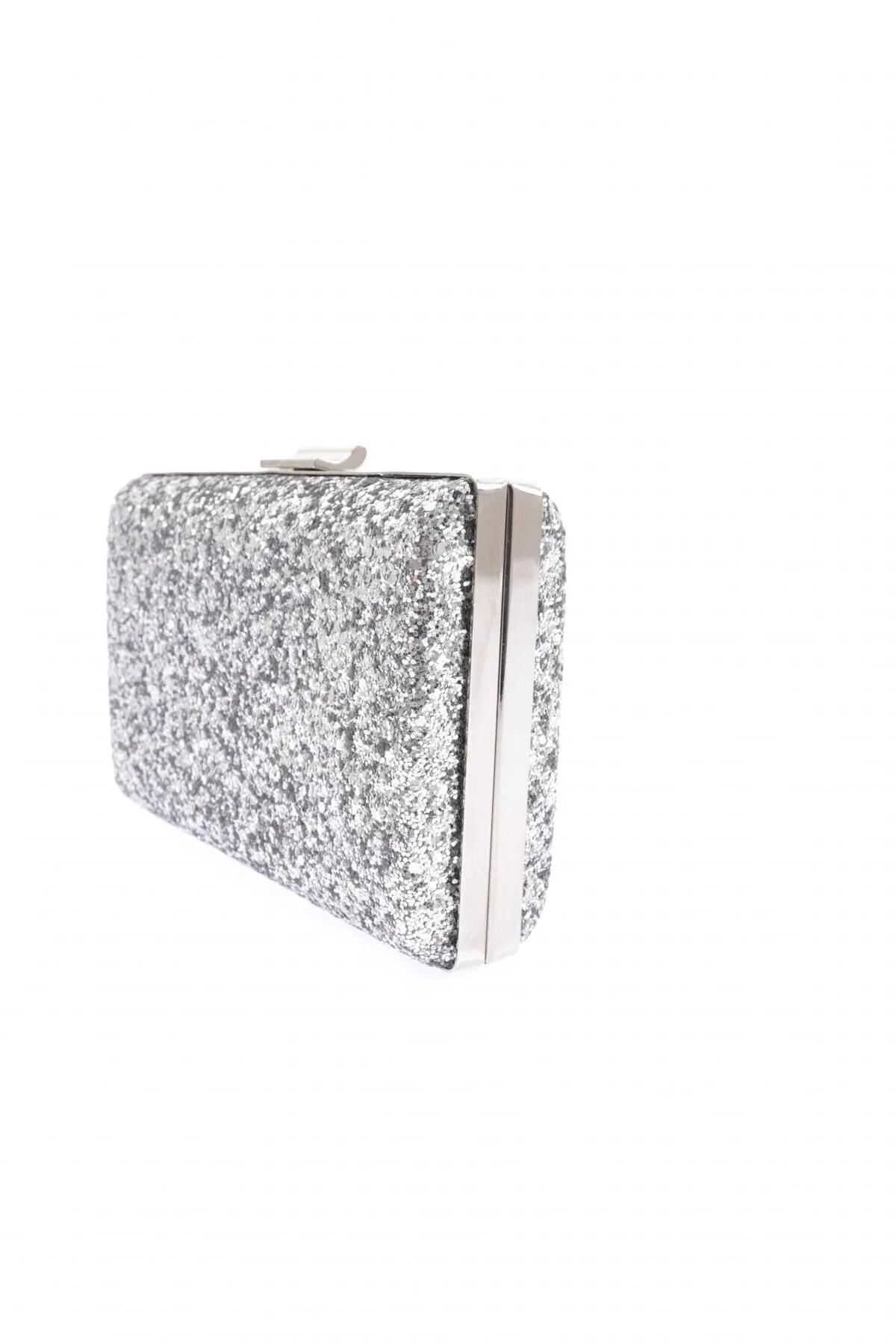 DGN  Silberne Abendtasche mit Pailletten für Damen – 275-22y