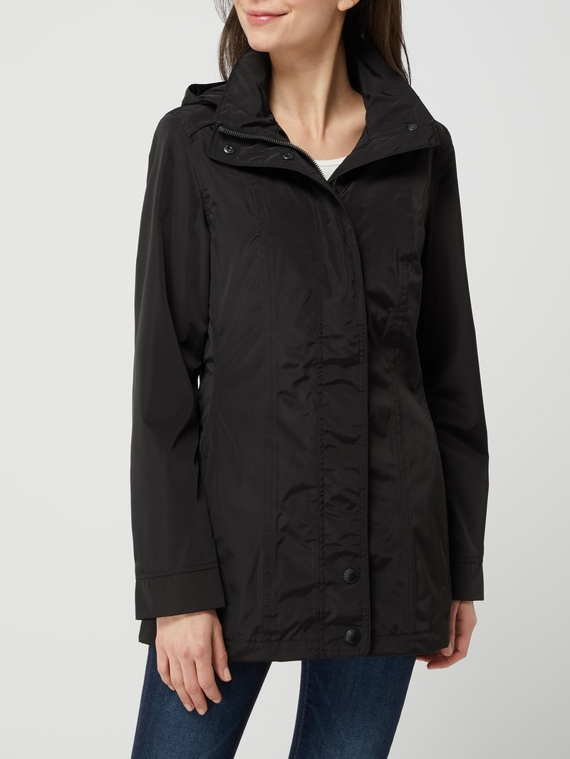 Funktionsjacke mit Label-Applikation Modell 'TOUJOURS 382' in schwarz