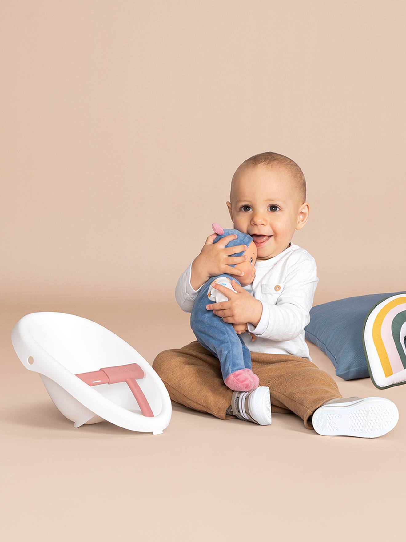 Smoby 3-in-1 Baby Lauflernhilfe/Puppenkinderwagen mit Puppe SMOBY - mehrfarbig