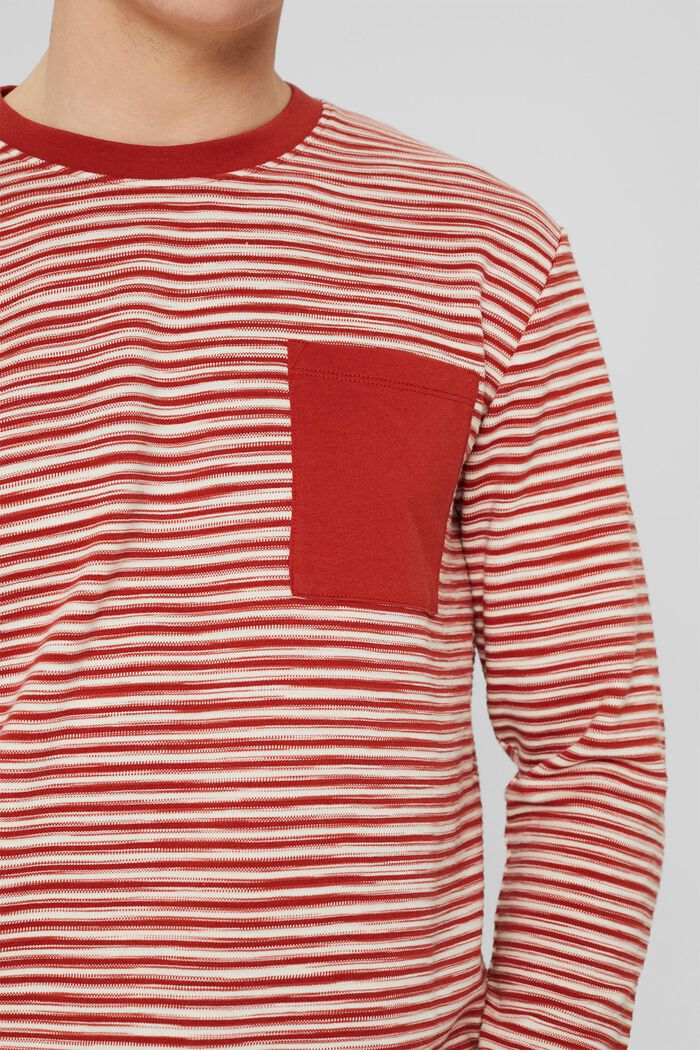 Gestreiftes Sweatshirt mit Brusttasche