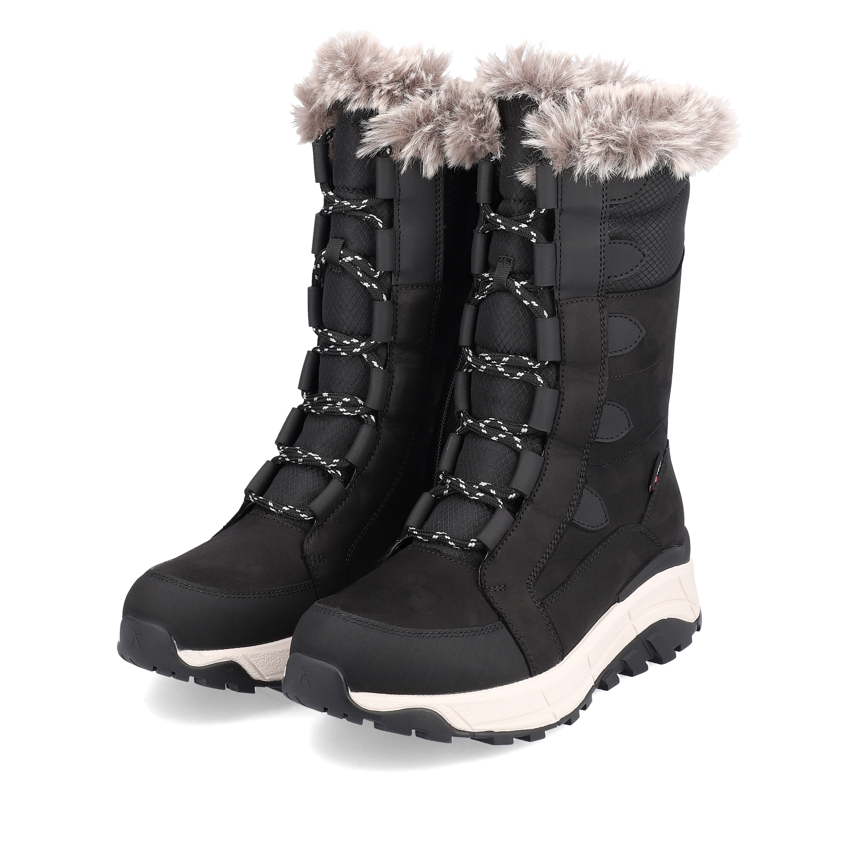 Rieker Damen Schnürstiefel night black