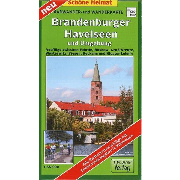 Brandenburger Havelseen und Umgebung 1 : 35 000. Radwander- und Wanderkarte - Wanderkarte