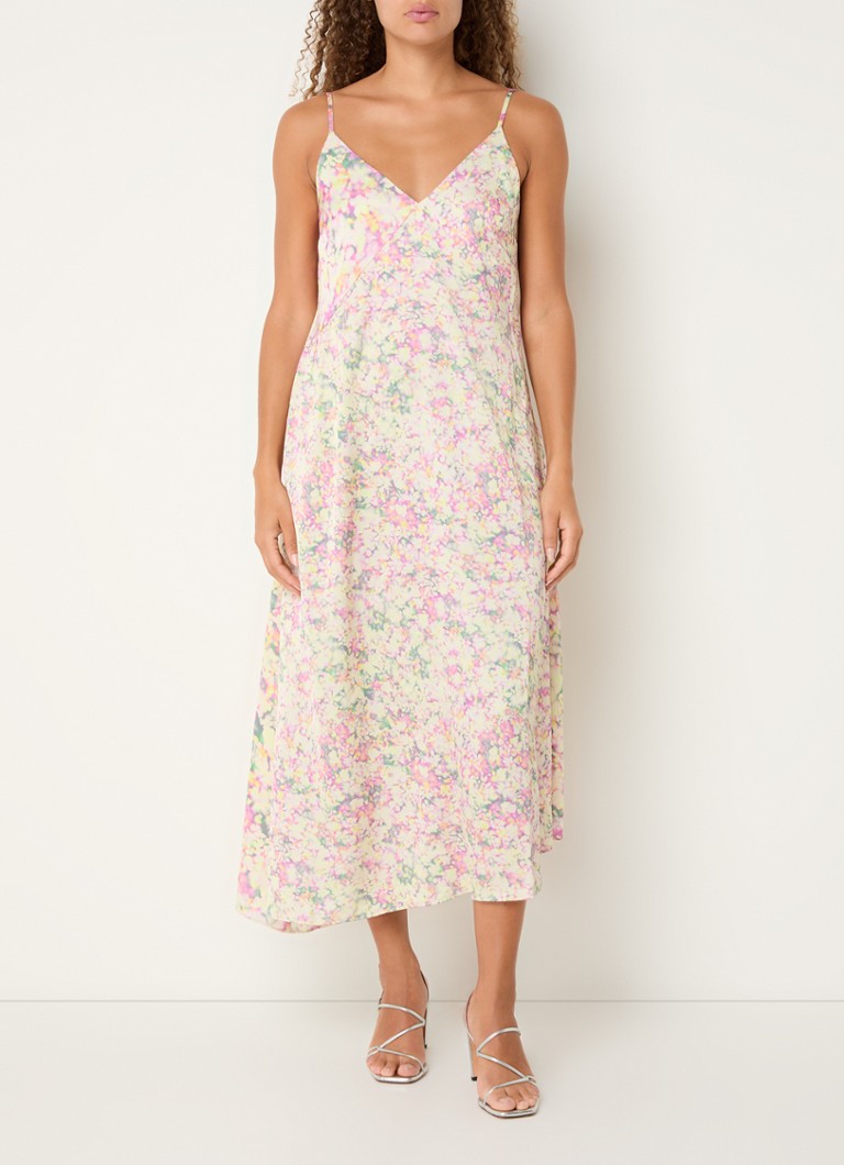 Vestido midi cruzado para mujer de French Connection con detalles plisados